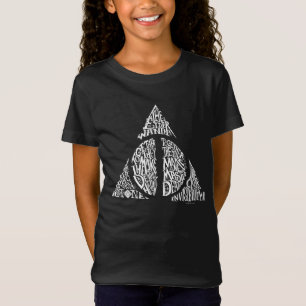 Camiseta Harry Potter Hechizo Tipografía DE LAS RELIQUIAS