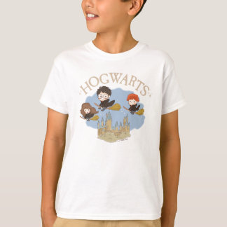 Camiseta HARRY POTTER™, Hermione, & Ron sobrevuelan HOGWART