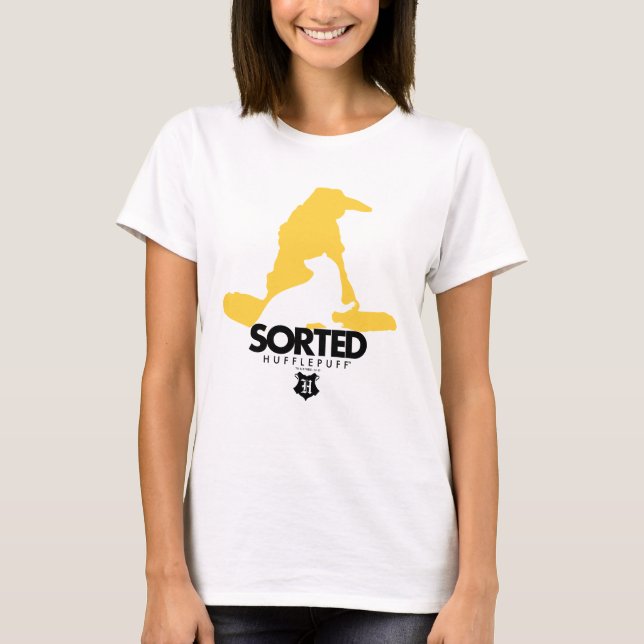 Camiseta Harry Potter | Ordenado en la casa HUFFLEPUFF™ (Anverso)