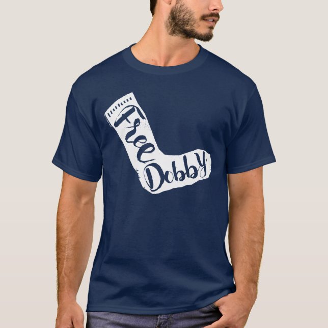 Camiseta Harry Potter | Tipografía de choque "Dobby libre" (Anverso)