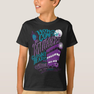 Camiseta Harry Potter   Tipografía gráfica del autobús noct