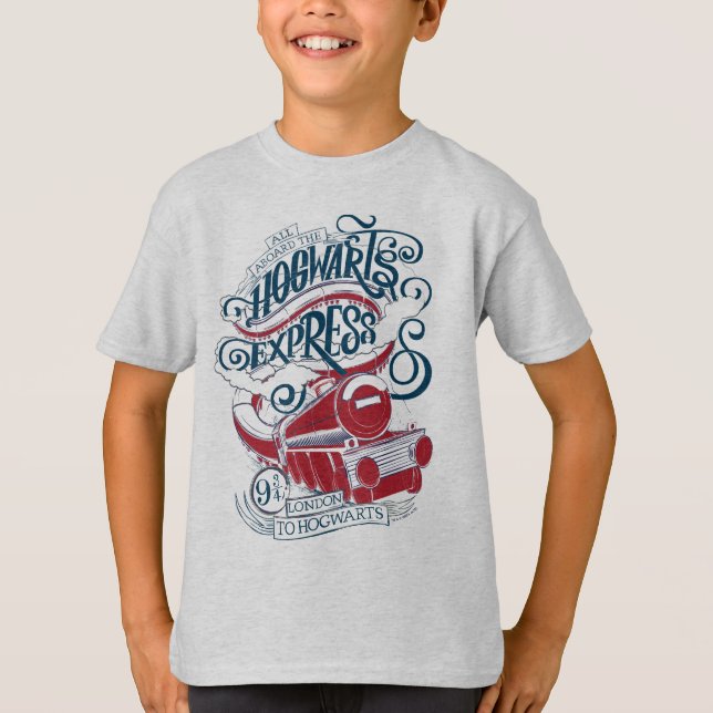 Camiseta Harry Potter | Tipografía rápida de Hogwarts (Anverso)