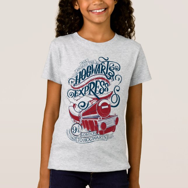 Camiseta Harry Potter | Tipografía rápida de Hogwarts (Anverso)