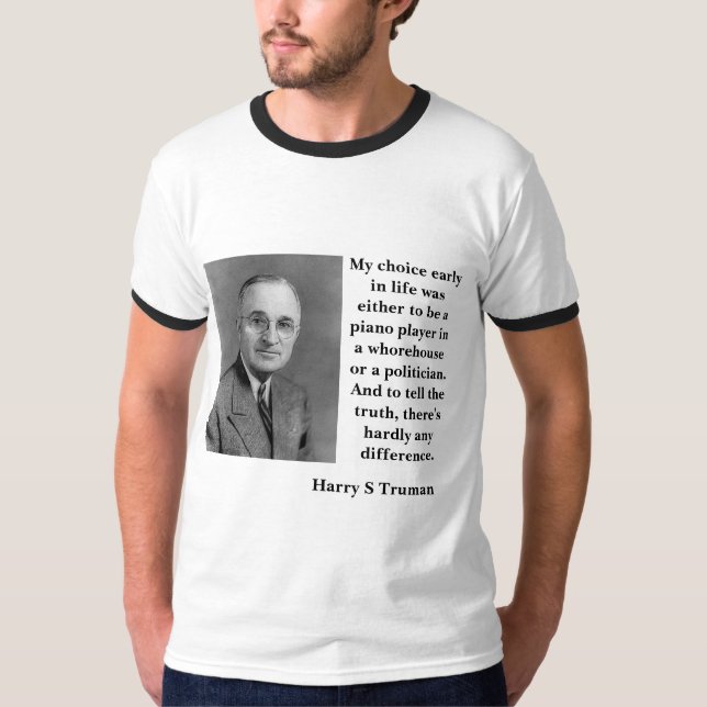 Camiseta Harry Truman en políticos y Whorehouses (Anverso)