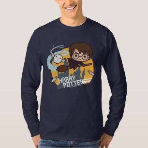 Camiseta Harry y Hedwig de dibujos animados volando junto a