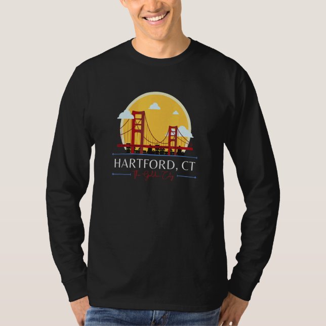 Camiseta Hartford CT Golden Gate Bridge Bad Geography Stupi (Anverso)