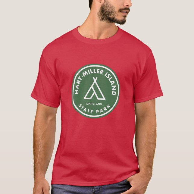 Camiseta HartMiller Island State Park Maryland Tent (Anverso)