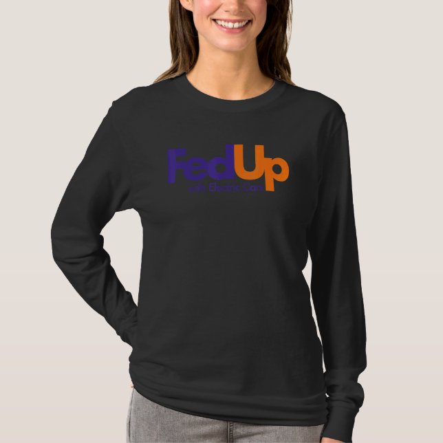 Camiseta Harto de los coches eléctricos  Meme (Anverso)