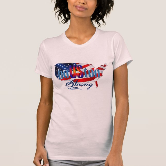 Camiseta harvey del huracán fuerte de Houston Tejas (Anverso)