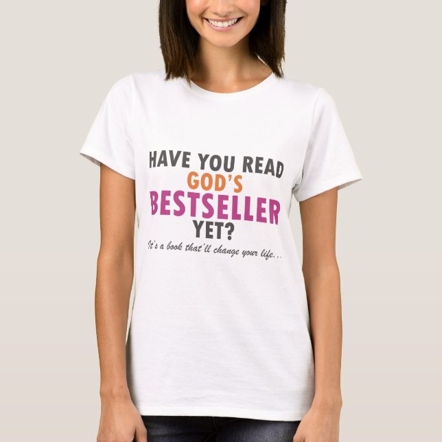 Camiseta ¿Has leído el mejor vendedor de Dios ya? (Anverso)