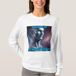 Camiseta ¿Has probado la IA - Mujer Manga Larga Blanca