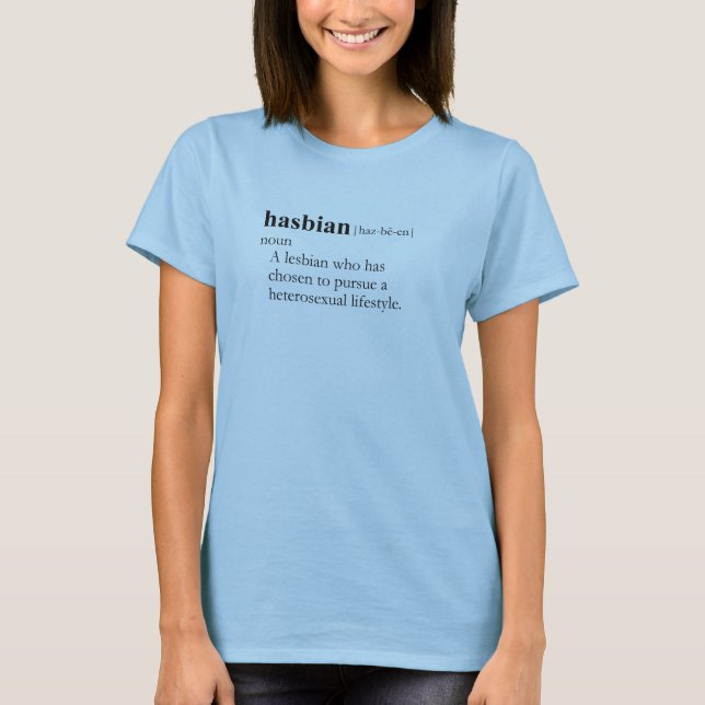 Camiseta HASBIAN T-SHIRT / Camiseta de argot gay (Anverso)