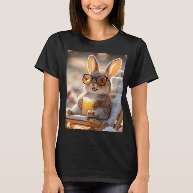 Camiseta Hase in der Sonne mit Urlaubsfeeling (Anverso)