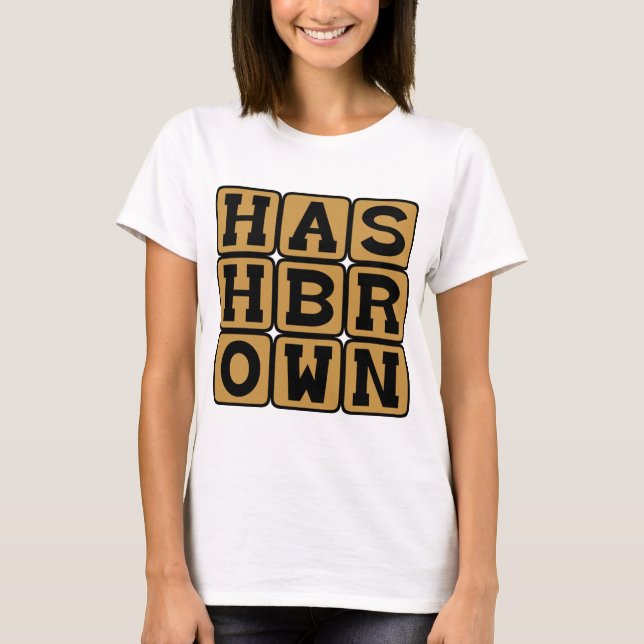 Camiseta Hash Brown, Desayuno de Patata (Anverso)