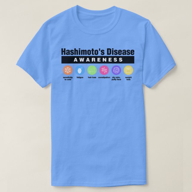 Camiseta Hashimotos Enfermedades Discapacidad Síntomas de C (Diseño del anverso)
