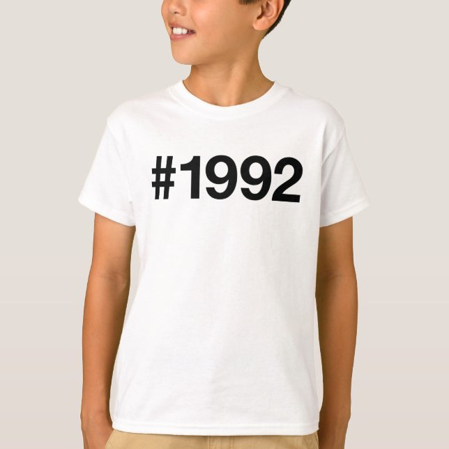 Camiseta Hashtag 33 Aniversario de cumpleaños de 1992 (Anverso)