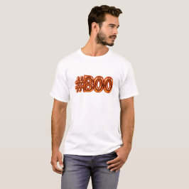 Camiseta Hashtag BOO Globo de Cromo Naranja Gráfico de Hall