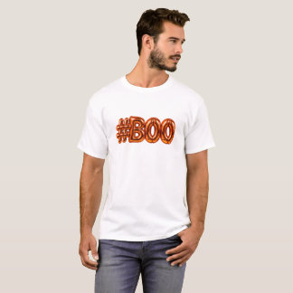 Camiseta Hashtag BOO Globo de Cromo Naranja Gráfico de Hall