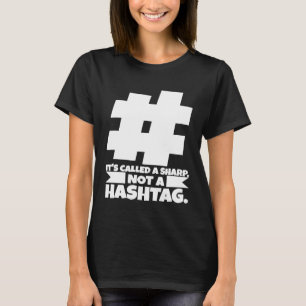 Camiseta Hashtag Funny Piano Player y Piano Teacher 1