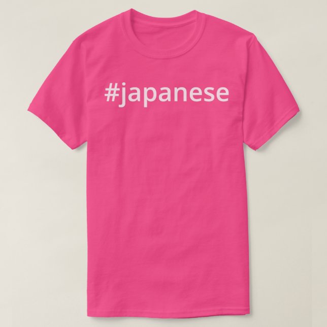 Camiseta Hashtag Japonés (Diseño del anverso)