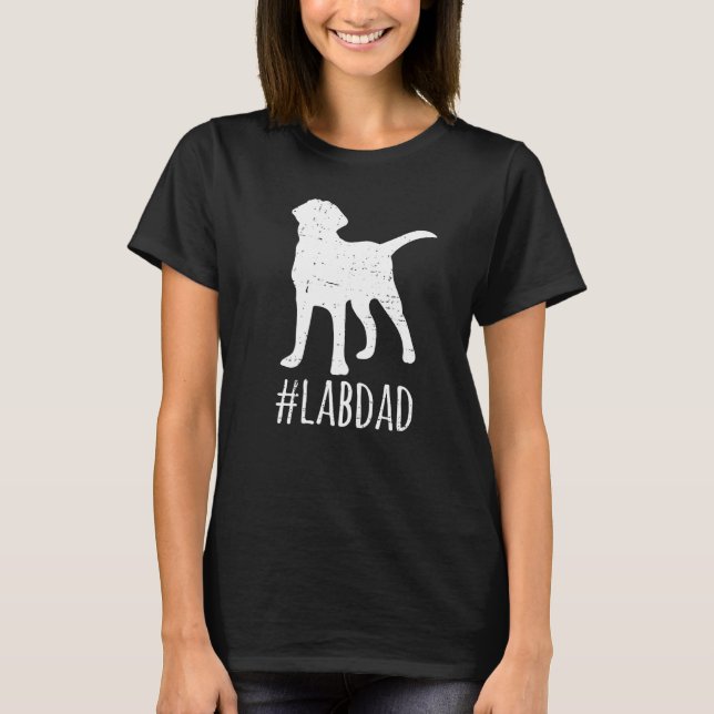Camiseta Hashtag Lab Dad Labrador (Anverso)