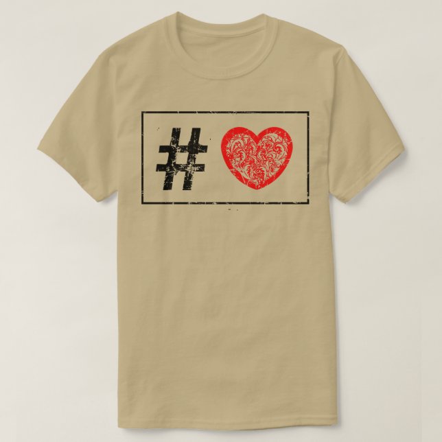 Camiseta Hashtag Love (Diseño del anverso)