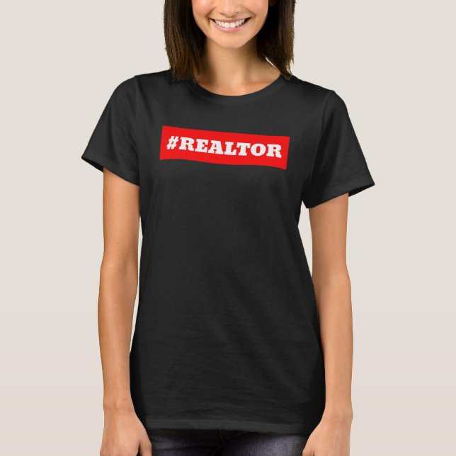 Camiseta Hashtag Realtor Real Estate (Anverso)