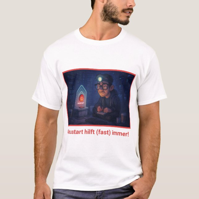 Camiseta Hast du schon neu gestartet? (Anverso)
