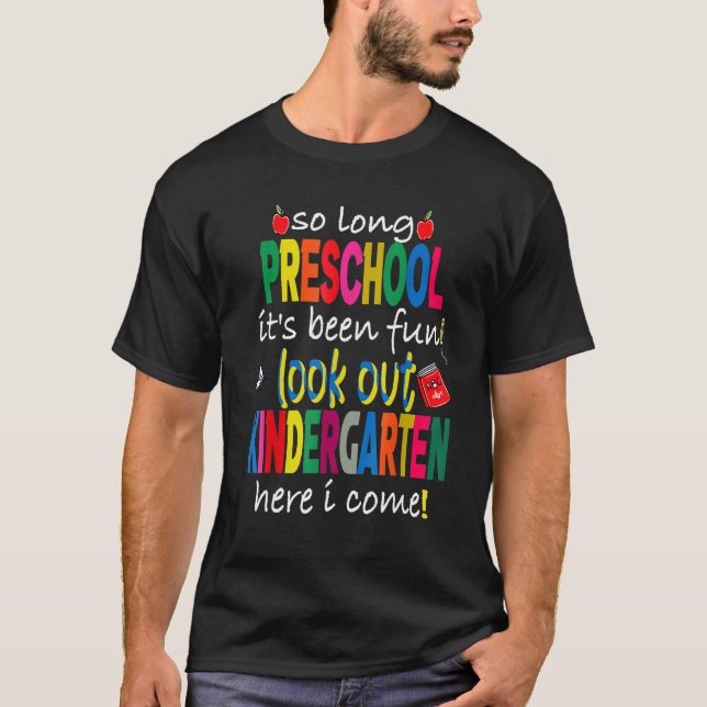 Camiseta Hasta Aquí Me Graduo El Jardín De Niños De Preesco (Anverso)