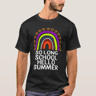 Camiseta Hasta El Largo Colegio Hola Verano Feliz Último Dí