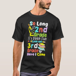 Camiseta Hasta el segundo grado, tercer grado, aquí me grad