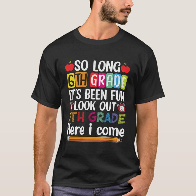 Camiseta Hasta El Sexto Grado De Vuelta A La Escuela, Estud (Anverso)