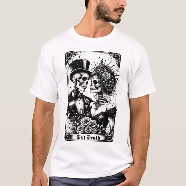 Camiseta Hasta la muerte Tarjeta Tarot recién casada Camise (Anverso)