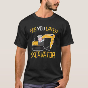 Camiseta Hasta Luego Excavadoras Vacas Niño de Párvulo Niño
