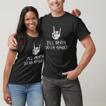 Camiseta Hasta que la muerte nos separe de la Novia Gótica<br><div class="desc">Futuro Sra. Gothic Skeleton Heart Bride</div>