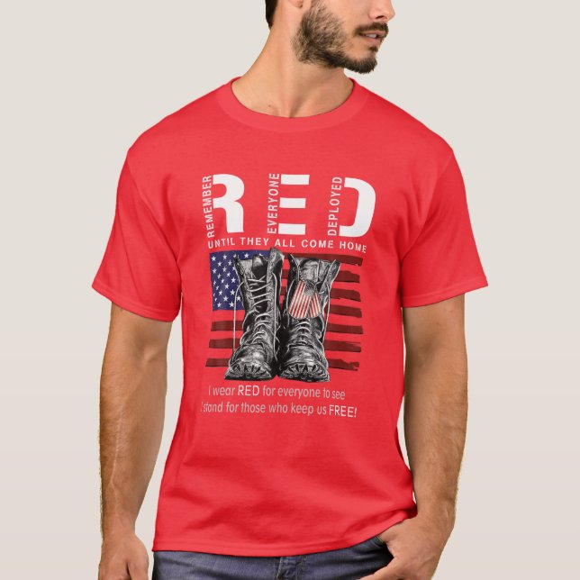 Camiseta Hasta que regresen a casa mi soldado viernes rojo  (Anverso)