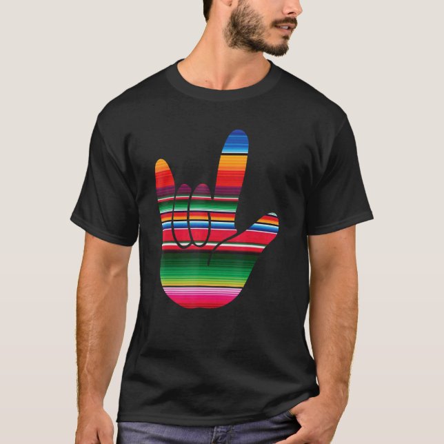 Camiseta Hasta que te ame la lengua de Rótulo de Serape Cin (Anverso)