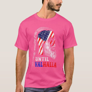 Camiseta Hasta que Valhalla Skull La bandera norteamericana