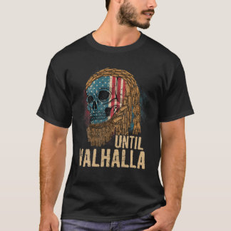 Camiseta Hasta Valhalla Viking US Flag Vintage -Til Valhall