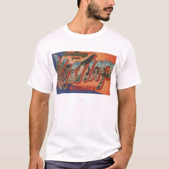 Camiseta Hastings, Nebraska - escenas grandes de la letra (Anverso)