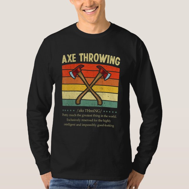 Camiseta Hatchet Ax Thrower Retro de definición de derrame  (Anverso)