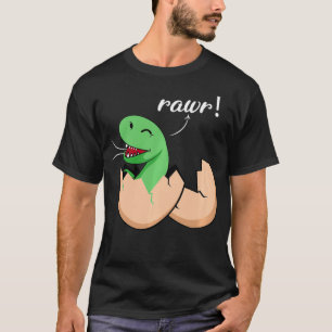 Camiseta Hatching Rawr Dinosaur Fan Pullover 