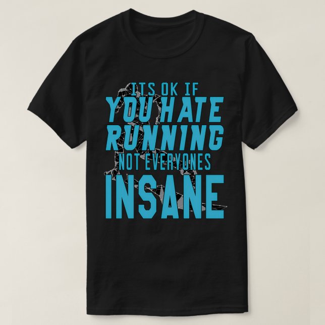 Camiseta Hate Running Blue  (Diseño del anverso)
