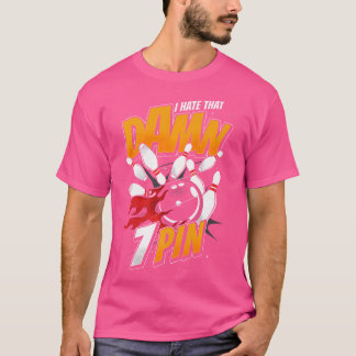 Camiseta Hate Seven 7 Pin Funny Bowling Team a precios aseq