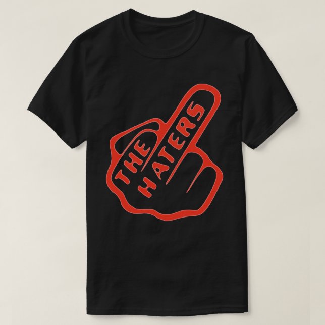 Camiseta Haters Finger Red/Black Streetwear (Diseño del anverso)
