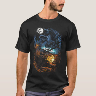 Camiseta Hati Y Skoll - Mitología De Vikings Norse - Fenrir