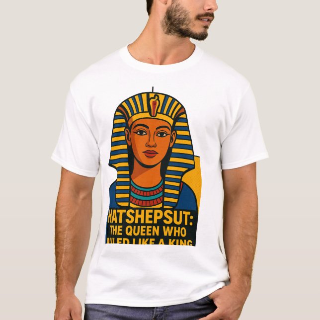 Camiseta Hatshepsut Icon – Ancient Egypt Graffiti Style (Anverso)