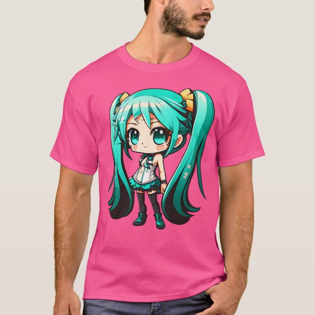Camiseta Hatsune Miku - Chibi Vocaloide 4 (Anverso)