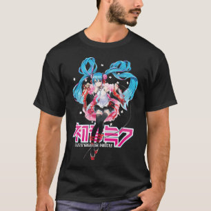 Camiseta Hatsune Miku - Sakura con logotipo