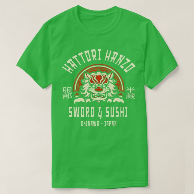 Camiseta Hattori Hanzo Sword Y Sushi (Diseño del anverso)